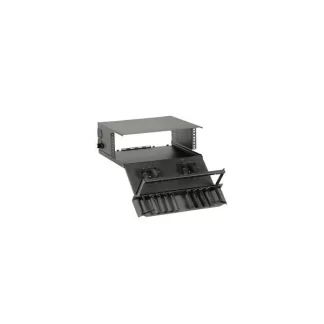 Armazón de fibra Opticom™ Negro 4 RU 12 módulos