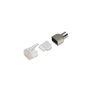 Plug de 8 posiciones para cable solido Cat 6. Nivel...