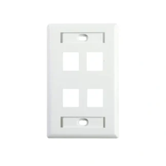 Placa frontal KeyConnect de 4 puertos