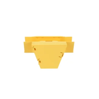 Conexión en T vertical FiberRunner™ 90° 4″ x 4″ Amarilla