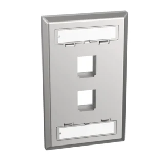Panduit – Placa de pared 2 puertos Acero inoxidable