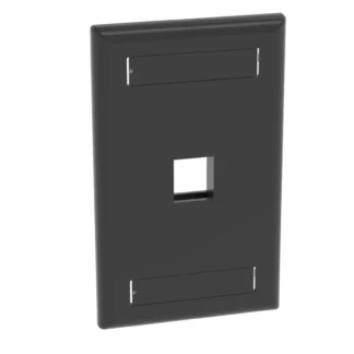 Panduit – Placa frontal clásica 1 Puerto Negro