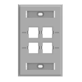 Commscope – Placa de interface 4 Puertos Gris